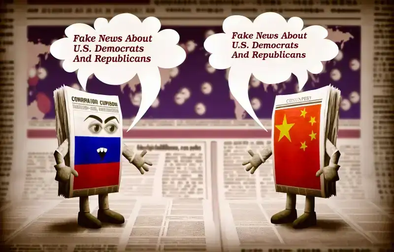 Russia and China Spreading Fake News About US Politics.